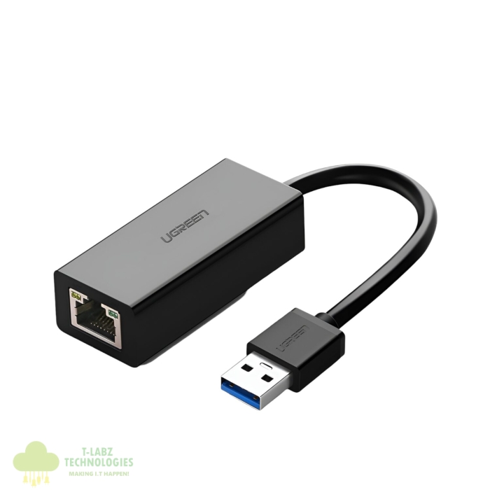 UGREEN CM111 USB3.0 to RJ5 Gigabit Ethernet Adapter - Black - Image 1