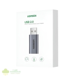 UGREEN CM383-80864 USB-A to 3.5mm Audio Jack External Sound Adapter - Silver - Image 6