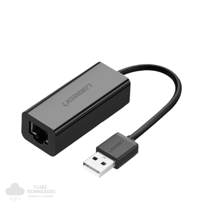 UGREEN CR110 Ethernet Adapter | USB 2.0 to RJ45 - Black - Image 1