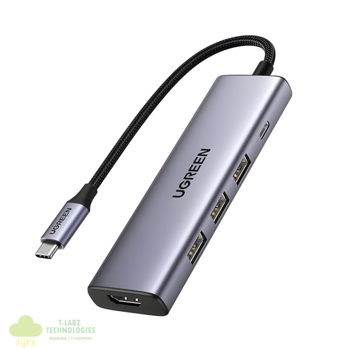 UGREEN Revodok 5-in-1 Type-C Hub | 4K HDMI | Type-C | USB3.0 - Image 1