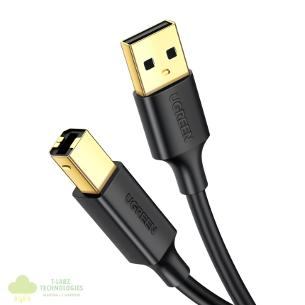 UGREEN US135 USB 2.0 to USB-B Printer Cable, 480Mbps - 2m