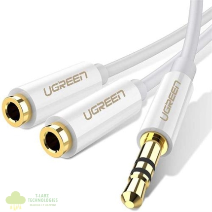 Ugreen 3.5mm Audio Male To 2x Female Audio