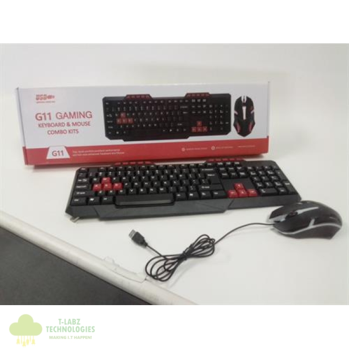 UniQue G11 Gaming Wired 114 Keys USB Keyboard And - Image 1