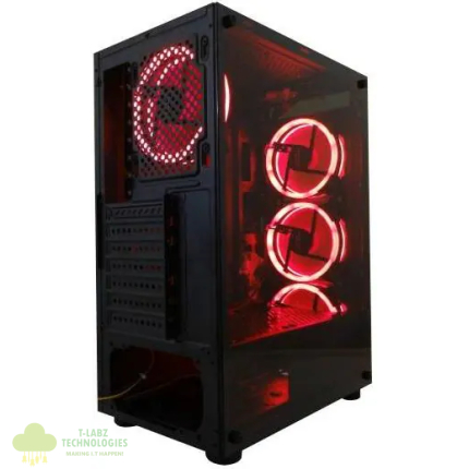 UniQue Gaming Case No PSU With 4 LED Fan