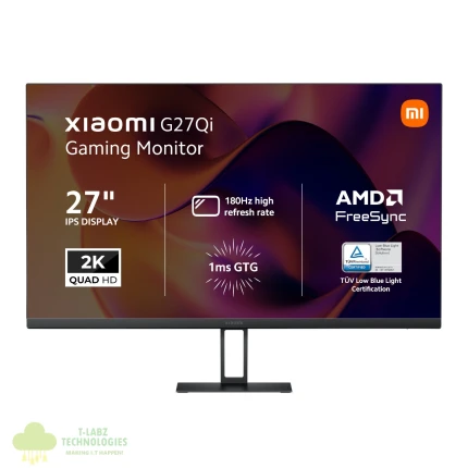 Xiaomi G27Qi 27" 2K 1440p IPS Gaming Monitor (180Hz, 1ms, 16:9, HDMI/DP, and AMD FreeSync)