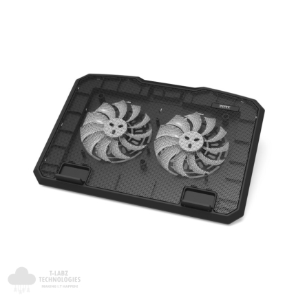 Port Ergonomic Notebook Cooler Pro, with Dual Fans and USB Ports