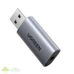 UGREEN CM383-80864 USB-A to 3.5mm Audio Jack External Sound Adapter - Silver