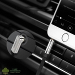 UGREEN AV119 Right-angled 3.5mm Flat Aux Cable 2m - Black/Silver - Image 4