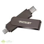 Patriot iLuxe Stick C 256GB USB 3.2 GEN 1 Type C + Lightning Flash Drive - Black