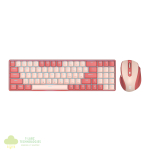 Redragon BS8772 Wireless Keyboard and Mouse Combo - Red/Pink