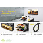 UGREEN DVI to HDMI Cable Adapter 15cm | Male to Female | 1080p Full HD – Black - Image 3