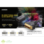 UGREEN DVI to HDMI Cable Adapter 15cm | Male to Female | 1080p Full HD – Black - Image 4