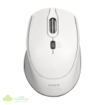 Port Connect Silent 1600DPI 3 Button Wireless Mouse - White