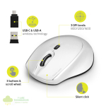 Port Connect Silent 1600DPI 3 Button Wireless Mouse - White - Image 3