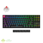 Keychron K8 QMK 80% TKL Wireless Mechanical Keyboard V2 Red Switches - Black