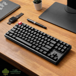 Keychron K8 QMK 80% TKL Wireless Mechanical Keyboard V2 Red Switches - Black - Image 5