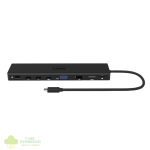 Port USB Type-C 1 x USB3.1|2 x USB 3.0|2 x USB 2.0|1 xHDMI-DP-VGA| Micro+SD Card Reader|1 x Mini DP|1 x RJ45|1 x Audio-Microphone| PD 100W -Black - Image 3