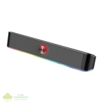 REDRAGON 2.0 Sound Bar ADIEMUS 2 x 3W RGB USB|Aux PC Gaming Speaker - Black - Image 3