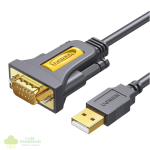 UGREEN USB 2.0 to RS-232 Serial Adapter Cable (USB-A Male to DB9 Male)-Black