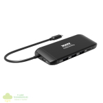 Port USB Type-C 4 x USB3.1|1 x Aux|Micro+SD Card Reader|1 x RJ45|1 x HDMI|1 x VGA|1 x Type-C PD Dock 100W - Black - Image 3