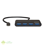 Port USB Type-C to 4 x USB3.0 5Gbps 30cm 4 Port Hub - Black - Image 3