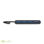 Port USB Type-C to 4 x USB3.0 5Gbps 30cm 4 Port Hub - Black - Image 4