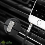 UGREEN AV119 Right-angled 3.5mm Flat Aux Cable 2m - Black/Silver - Image 4