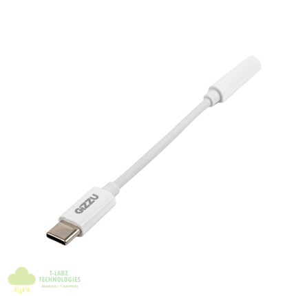 Gizzu USB Type-C to 3.5mm AUX Audio Adapter - White