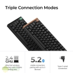 Keychron K10 HE 100% Wireless Magnetic Gaming Keyboard Nebula Switches – Black - Image 5