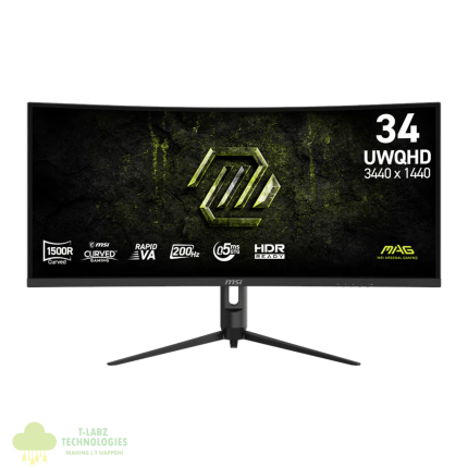 MSI MAG 342CQRF E20 34" UWQHD 200Hz VA Curved Gaming Monitor