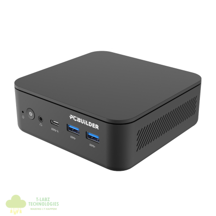 PCBuilder CUBE Intel Core 3-100U 16GB DDR5 512GB Windows 11 Pro Mini PC