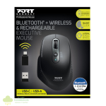 Port Connect Bluetooth Wireless and Rechargeable Executive Mouse - Black - Image 4