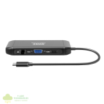 Port USB Type-C 4 x USB3.1|1 x Aux|Micro+SD Card Reader|1 x RJ45|1 x HDMI|1 x VGA|1 x Type-C PD Dock 100W - Black