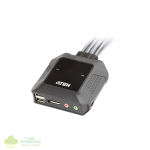 Aten USB 2-Port DisplayPort Cable With Remote Port Selector KVM Switch