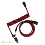 Keychron Coiled Aviator Cable - Red - Image 3