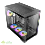 Antec C5 CURVED ARGB ATX | Micro-ATX | ITX ARGB Dual Chamber Mid-Tower Gaming Chassis - Black - Image 4