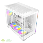 Antec C5 CURVED ARGB ATX | Micro-ATX | ITX ARGB Dual Chamber Mid-Tower Gaming Chassis - White - Image 4