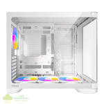 Antec C5 CURVED ARGB ATX | Micro-ATX | ITX ARGB Dual Chamber Mid-Tower Gaming Chassis - White - Image 6