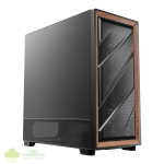 Antec FLUX SE E-ATX | ATX | Micro-ATX | ITX Mid-Tower Gaming Chassis Wood Front Panel- Black