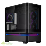 Asus Prime AP202 ARGB Curved Tempered Glass Micro-ATX Chassis – Black - Image 3