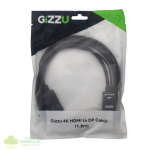 Gizzu 4K HDMI to DP Cable (1.8m) - Black - Image 3