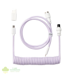 Keychron Coiled Aviator Cable - Light Purple/Straight - Image 2