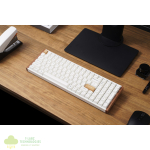 Keychron K4 HE 96% Magnetic Switch Hot-Swap RGB Wireless Keyboard – White (Wood + Aluminium) - Image 2