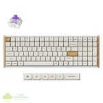 Keychron K4 HE 96% Magnetic Switch Hot-Swap RGB Wireless Keyboard – White (Wood + Aluminium)