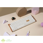 Keychron K4 HE 96% Magnetic Switch Hot-Swap RGB Wireless Keyboard – White (Wood + Aluminium) - Image 4