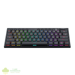 REDRAGON Horus Mini 61Key Red Switch RGB Low Profile Gaming Mechanical Keyboard - Black - Image 2