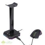 Redragon HA300 Scepter Pro RGB Headset Stand with USB Hub (4 x USB 2.0, RGB Lighting) - Image 2