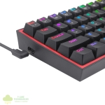 Redragon K616 FIZZ Pro 61-Key RGB Mechanical Gaming Keyboard – Black (60%, RGB, Wireless/Wired, Hot-Swappable) - Image 8