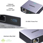 UGREEN 1-to-2 Gigabit Ethernet Splitter, 1000Mbps LAN Network Adapter - Image 3