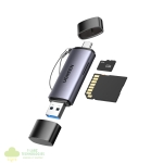 UGREEN CM185-50706 2-in-1 OTG Card Reader | Type-C | USB-A - Silver - Image 2
